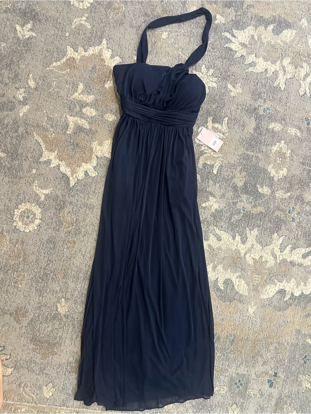 NWT - Birdy Grey Kiko One-Shoulder Chiffon Bridesmaid Dress – Navy Small